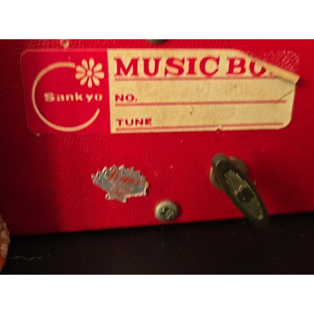 Vintage Fabric Covered Musical Jewelry Box made in Japan - Music Box‎ - Works